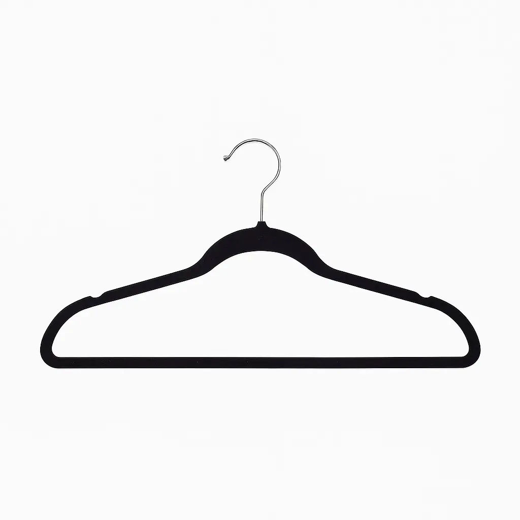 Gancho de Ropa Terciopelo Negro